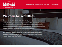 Tablet Screenshot of fredsbedsonline.com